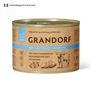 Консервы для собак GRANDORF Паштет из говядины с бататом и цветной капустой 200 г Консервы для собак GRANDORF Паштет из говядины с бататом и цветной капустой 200 г