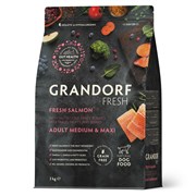 GRANDORF Fresh Dog Adult MED&MAXI Salmon&Sweet Potato (Свежее филе лосося с бататом для собак средних и крупных пород) 10 кг GRANDORF Fresh Dog Adult MED&MAXI Salmon&Sweet Potato (Свежее филе лосося с бататом для собак средних и крупных пород) 10 кг