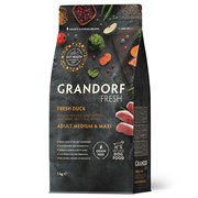 GRANDORF Fresh Dog Adult MED&MAXI Duck&Sweet Potato (Свежее мясо утки с бататом для собак средних и крупных пород) 1 кг GRANDORF Fresh Dog Adult MED&MAXI Duck&Sweet Potato (Свежее мясо утки с бататом для собак средних и крупных пород) 1 кг