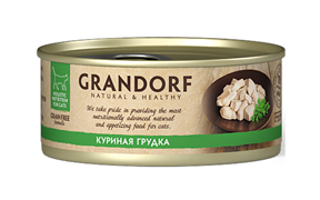 Консервы для кошек GRANDORF Куриная грудка 70 гр. Консервы для кошек GRANDORF Куриная грудка 70 гр.