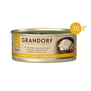 Консервы для кошек GRANDORF Куриная грудка с утиным филе 70 гр. Консервы для кошек GRANDORF Куриная грудка с утиным филе 70 гр.