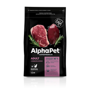 Сухой коALPHAPET Superpremium Adult для взрослых кошек с говядиной и печенью1.5кг