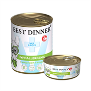 Консервы для собак Best Dinner Hypoallergenic"С индейкой и уткой" Exclusive VET PROFI 340 гр
