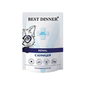 Паучи Best Dinner Exclusive Vet Profi Renal кусочки в соусе с Курицей 0,085 кг