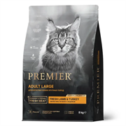 Premier Cat Lamb&Turkey ADULT LARGE (Свежее мясо ягненка с индейкой для кошек крупных пород) 8 кг.