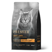 Premier Cat Lamb&Turkey ADULT LARGE (Свежее мясо ягненка с индейкой для кошек крупных пород) 400 г