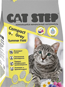 Наполнитель комкующийся минеральный CAT STEP Compact Grey Summer Field, 4 кг