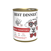 КОРМ BEST DINNER Ж/Б ДЛЯ СОБАК.И ЩЕНКОВ (ЯГНЁНОК/ТОМАТ) 850г