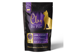 CLAN De File пауч 85гр в соусе Ягненок с семенами чиа д/кошек