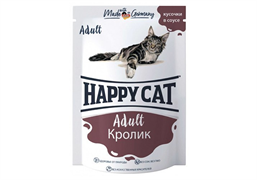 Паучи Хэппи Кэт /кролик/ в соусе (Россия) - 0,085 кг