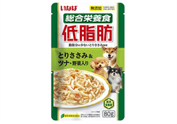 INABA ТЭИСИБО пауч 80гр желе куриное филе и тунец кацуо с овощ., д/собак 