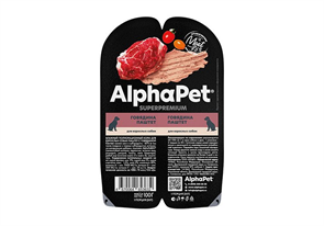 КОРМ ALPHAPET ПАУЧ S/PR-M Д/ВЗР.СОБ.ПАШТЕТ(ГОВ)100г ZB653632