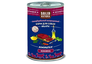 Solid Natura Holistic Конина влажный корм для собак жестяная банка 0,34 кг ZB136709