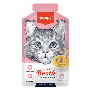 {{productViewItem.photos[photoViewList.activeNavIndex].Alt || productViewItem.photos[photoViewList.activeNavIndex].Description || 'Wanpy Cat Пауч для кошек "Бульон" с тунцом и креветкой, 50 гр'}}
