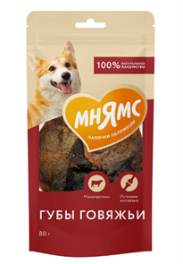 {{productViewItem.photos[photoViewList.activeNavIndex].Alt || productViewItem.photos[photoViewList.activeNavIndex].Description || 'Лакомство Мнямс На каждый день для собак Губы говяжьи, 80 гр'}}