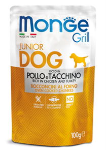 {{productViewItem.photos[photoViewList.activeNavIndex].Alt || productViewItem.photos[photoViewList.activeNavIndex].Description || 'Monge Dog Grill PUPPY&amp;JUNIOR Pouch паучи для щенков курица и индейка, 100 гр'}}