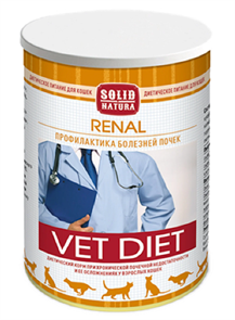 Solid Natura VET Renal диета для кошек влажный, 340 гр MZB043313