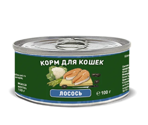 Solid Natura Holistic Лосось влажный корм для кошек жестяная банка, 100 гр MZB136716