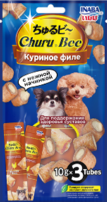 INABA Churu Bee Запеченные трубочки для собак Куриное филе для здоровья суставов, 10 гр*3 шт MZB644559