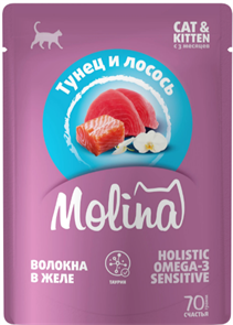 {{productViewItem.photos[photoViewList.activeNavIndex].Alt || productViewItem.photos[photoViewList.activeNavIndex].Description || 'MOLINA SUPERPREMIUM Пауч с Тунцом и Лососем для котят и кошек, волокна в желе, 70 гр'}}