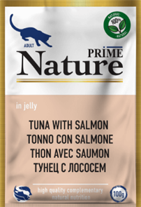 PRIME NATURE пауч в желе Тунец с лососем для кошек, 100 гр MZB460032