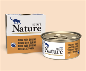 PRIME NATURE ж/б в желе Тунец с сурими для кошек, 85 гр MZB460209