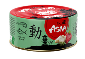 PRIME ASIA ж/б Тунец с угрем в желе для кошек, 85 гр MZB461602