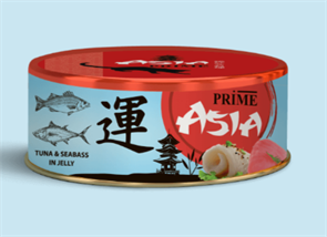 PRIME ASIA ж/б Тунец с сибасом в желе для кошек, 85 гр MZB517871