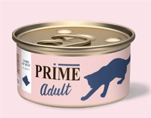 PRIME ADULT ж/б Говядина кусочки в соусе для кошек, 75 гр MZB680180