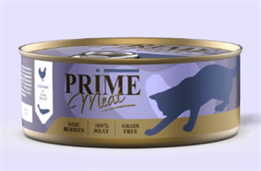 PRIME MEAT ж/б Курица с тунцом филе в желе для кошек, 100 гр MZB510629