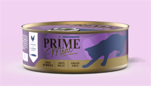 PRIME MEAT ж/б Курица со скумбрией филе в желе для кошек, 100 гр MZB510766