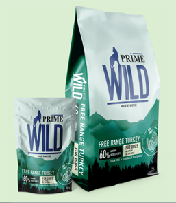 PRIME WILD GF FREE RANGE с индейкой для щенков и собак всех пород, 2 кг MZB265301