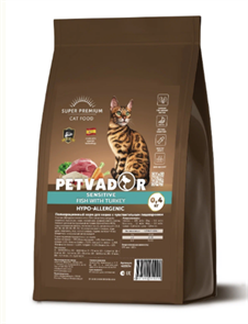 Petvador Полнорационный корм для кошек с чувств.пищеварением 400г MZB255290