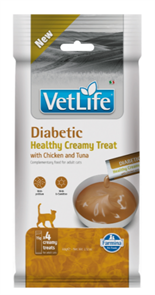 Лакомство для кошек Farmina Vet Life Diabetic Крем-суп при диабете с курицей и тунцом, 60 гр MZB109016