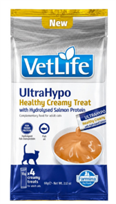 Vet Life Cat Ultrahypo Крем-суп для кошек с гидролизованным белком лосося, 60 гр MZB109047