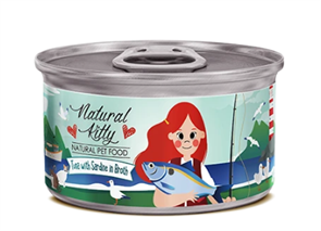 Петтрик Консервы Pettric Natural Kitty Тунец с сардинами в бульоне, 80 гр MZB601910