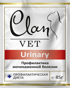 CLAN VET URINARY пауч кусочки в соусе 85гр для кошек Профилактика МКБ, 85 гр MZB265806