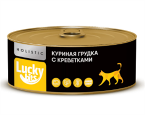 Консервы для кошек Lucky bits куриная грудка с креветками, 100 гр MZB017732
