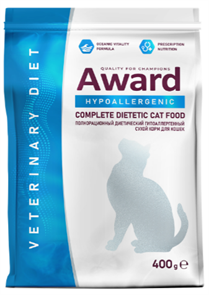 {{productViewItem.photos[photoViewList.activeNavIndex].Alt || productViewItem.photos[photoViewList.activeNavIndex].Description || 'Диетический корм AWARD VETERINARY DIET HYPOALLERGENIC для взрослых кошек при аллергии или пищевой непереносимости, 400 гр'}}