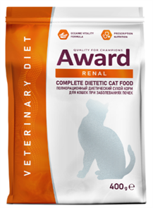 {{productViewItem.photos[photoViewList.activeNavIndex].Alt || productViewItem.photos[photoViewList.activeNavIndex].Description || 'Диетический корм AWARD VETERINARY DIET RENAL для взрослых кошек при заболеваниях почек, 400 гр'}}