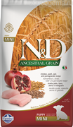 N&D ANCESTRAL GRAIN DOG CHICKEN, SPELT, OATS AND POMEGRANATE PUPPY MINI 2.5KG
