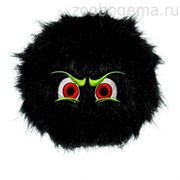 SILLY SQUEAKERS Игрушка-пищалка для собак Пушистый мяч с глазами большой, черный