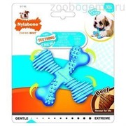 NYLABONE Х-косточка для щенков, аромат говядины