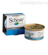 "Schesir" консервы для кошек ТУНЕЦ В СОБСТВЕННОМ СОКУ 85 гр