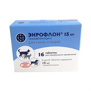 Энрофлон 15 мг упак. 16 таб. Энрофлон 15 мг упак. 16 таб.