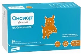 Elanсo Онсиор 5 мг таблетки для собак массой тела от 2,5 кг до 5 кг, 28 таб Elanсo Онсиор 5 мг таблетки для собак массой тела от 2,5 кг до 5 кг, 28 таб