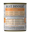 Консервы Best Dinner Super Premium Мясные деликатесы "С индейкой" для взрослых собак и щенков с 6 месяцев, 340 гр MZB264355 - фото 13809