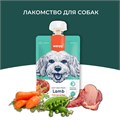 Wanpy Dog Лакомство для собак Мясной мусс из ягненка и моркови с горохом, 90 гр MZB870234 - фото 14106