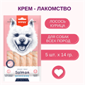 Wanpy Dog Крем лакомство для собак "нежное пюре" из лосося и курицы, 70 гр MZB870265 - фото 14195