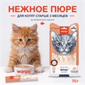 Wanpy Cat Лакомство для котят «нежное пюре» из лосося, 70 гр MZB874065 - фото 14228